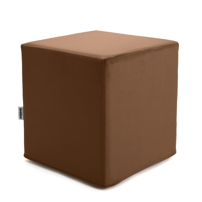 Pouf Cubo Rigido Sfoderabile 40x40 cm in Ecopelle Antimacchia o Velluto Avalon – Design Moderno Made in Italy