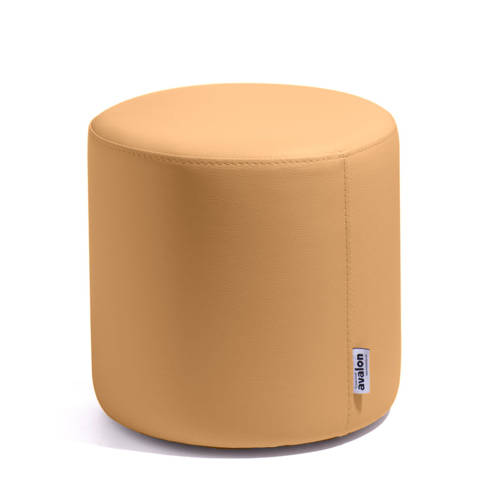 Avalon Rigid Cylinder Pouf Table in Mamba Trendy Faux Leather, Class 1-IM, Fire Retardant, for Indoor and Outdoor Use. Dimensions: Ø45 cm X H40 cm