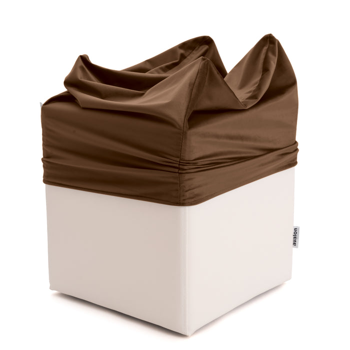Pouf Cubo Rigido Sfoderabile 40x40 cm in Ecopelle Antimacchia o Velluto Avalon – Design Moderno Made in Italy