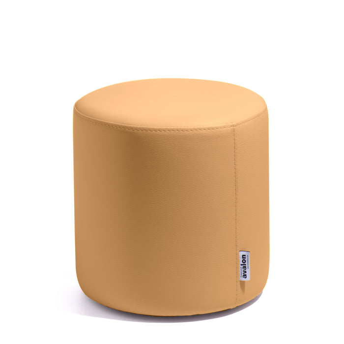 Avalon Rigid Cylinder Pouf Table in Mamba Trendy Faux Leather, Class 1-IM, Fire Retardant, for Indoor and Outdoor Use. Dimensions: Ø35 cm X H32 cm