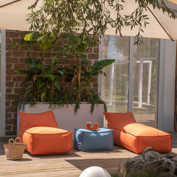 Pouf Poltrona Badd Avalon in tessuto Tropical per Dim