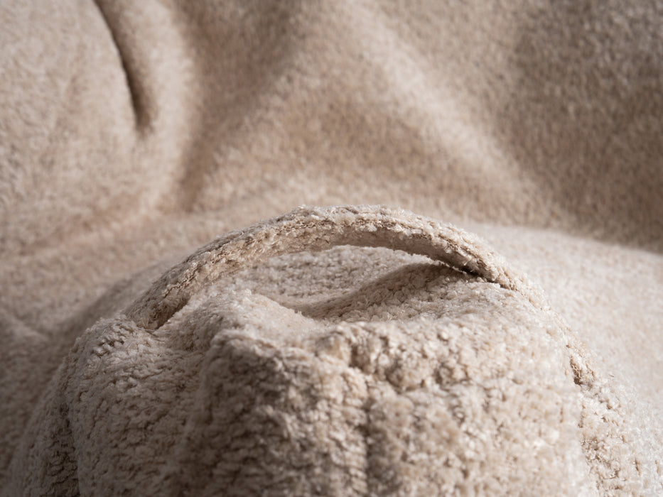 Pouf Poltrona Sacco Grande Ploof Avalon in tessuto Bouclè per interno dim. Ø85 x H90 cm