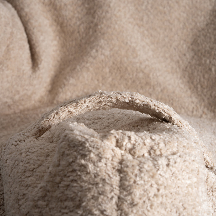 Pouf Poltrona Sacco Grande Ploof Avalon in tessuto Bouclè per interno dim. Ø85 x H90 cm