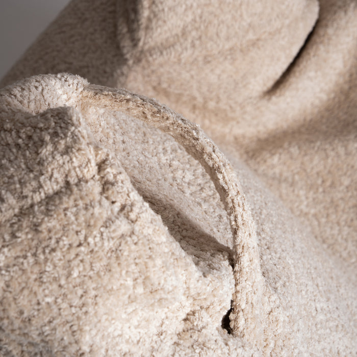 Pouf Poltrona Sacco Grande Ploof Avalon in tessuto Bouclè per interno dim. Ø85 x H90 cm