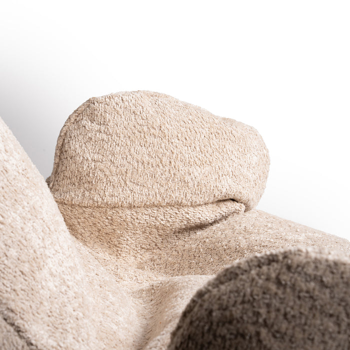 Pouf Poltrona Sacco Grande Ploof Avalon in tessuto Bouclè per interno dim. Ø85 x H90 cm