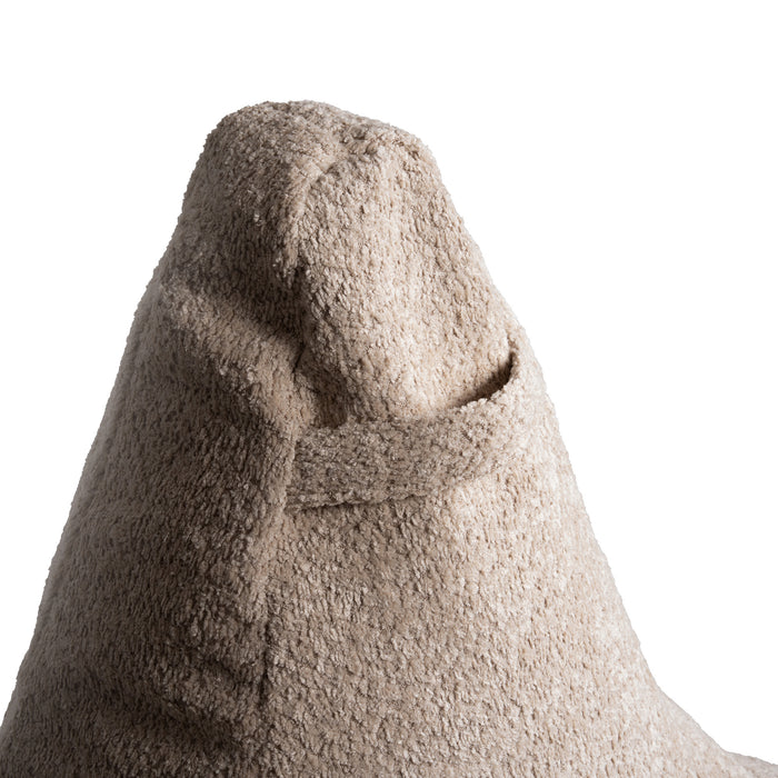 Pouf Poltrona Sacco Grande Ploof Avalon in tessuto Bouclè per interno dim. Ø85 x H90 cm