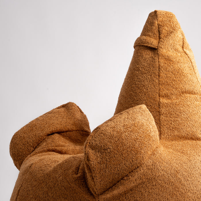 Pouf Poltrona Sacco Grande Ploof Avalon in tessuto Bouclè per interno dim. Ø85 x H90 cm