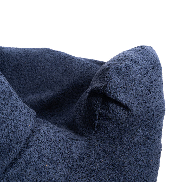 Pouf Poltrona Sacco Grande Ploof Avalon in tessuto Bouclè per interno dim. Ø85 x H90 cm