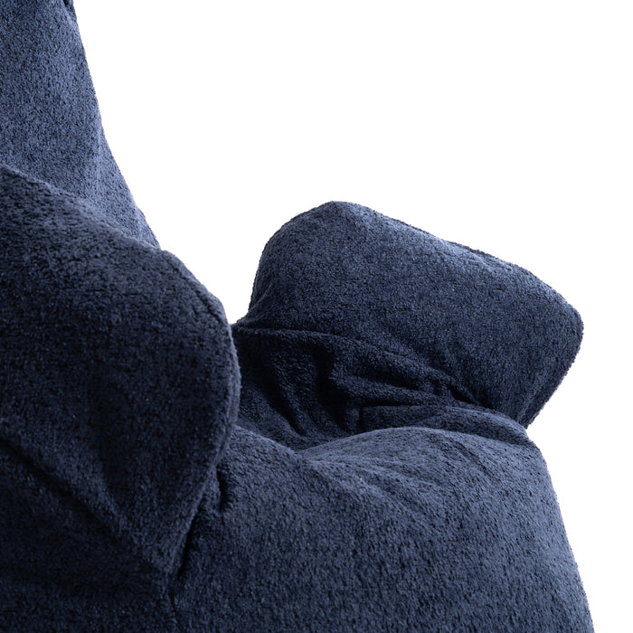 Pouf Poltrona Sacco Grande Ploof Avalon in tessuto Bouclè per interno dim. Ø85 x H90 cm