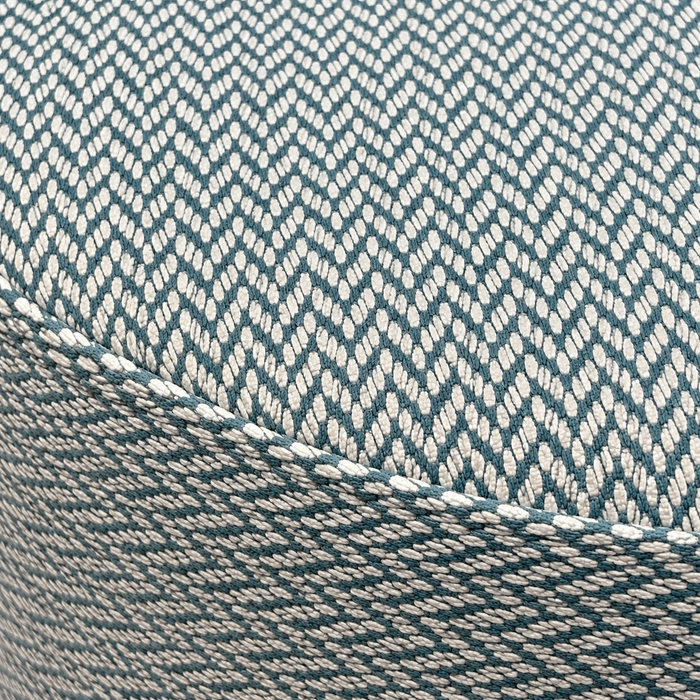 Outlet - Cilindro rigido in ecopelle con trama ZigZag dim: 35xh35 cm colore Celeste
