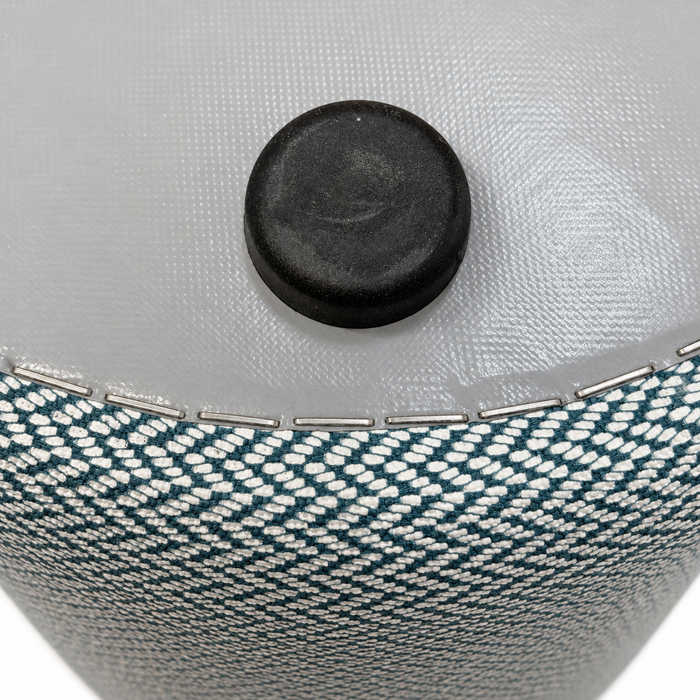 Outlet - Cilindro rigido in ecopelle con trama ZigZag dim: 35xh35 cm colore Celeste