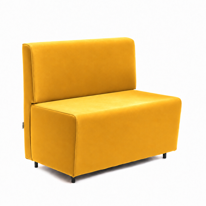 Essence 2-seater sofa for restaurants in faux leather Mamba Dim 100x62xH88