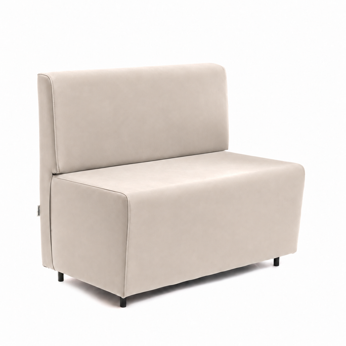 Essence 2-seater sofa for restaurants in faux leather Mamba Dim 100x62xH88