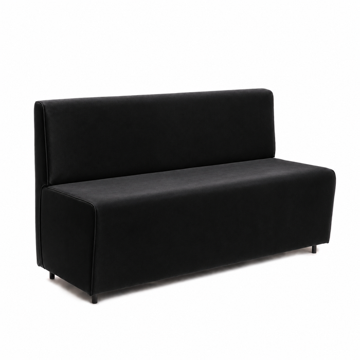 Essence 3-seater sofa for restaurants in faux leather Mamba Dim 150x62xH88