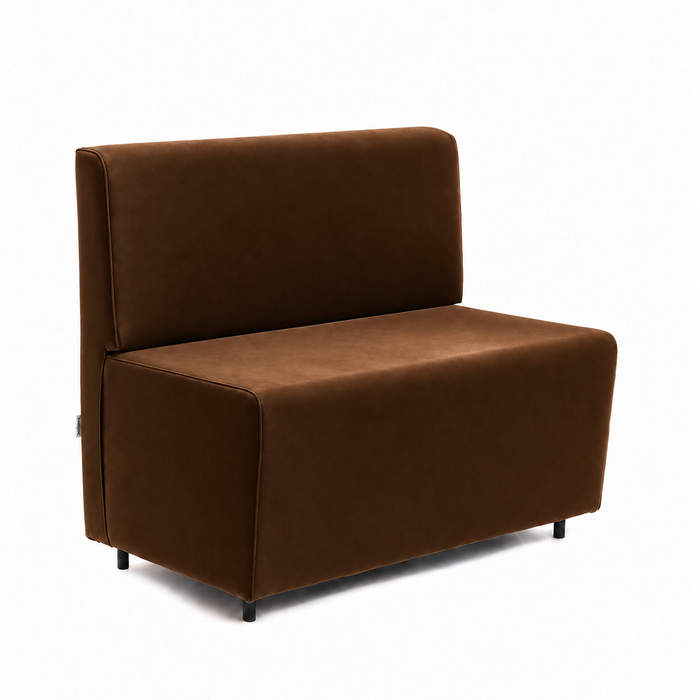 Essence 2-seater sofa for restaurants in faux leather Mamba Dim 100x62xH88