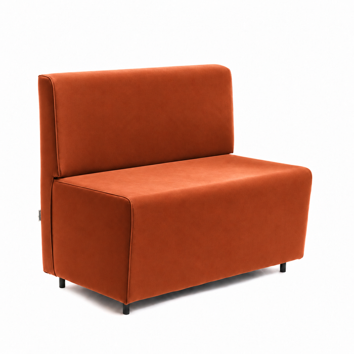 Essence 2-seater sofa for restaurants in faux leather Mamba Dim 100x62xH88