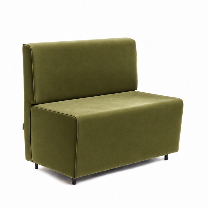 Essence 2-seater sofa for restaurants in faux leather Mamba Dim 100x62xH88