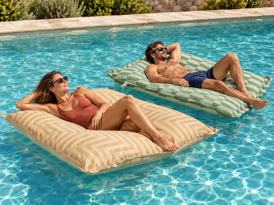 Way Floating Cushion In Samba Technical Fabric For Outdoor