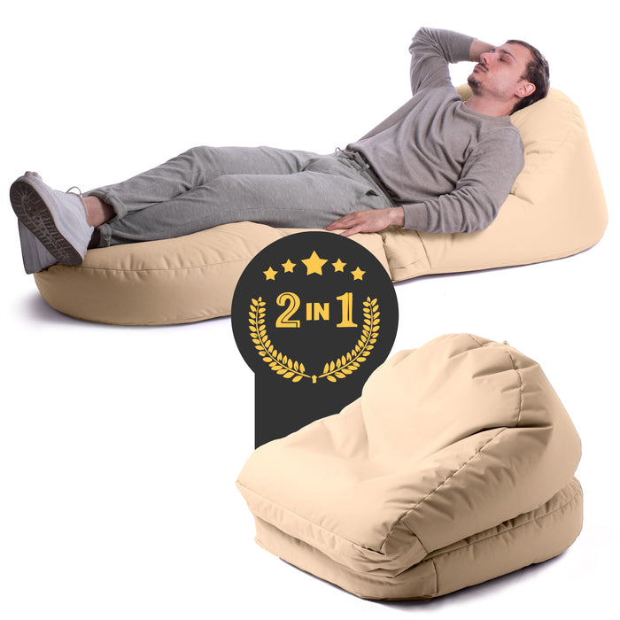 Avalon Pouf Poltrona/Letto Double Jive in tessuto Imbottito Made in Italy dim:  95X75 cm