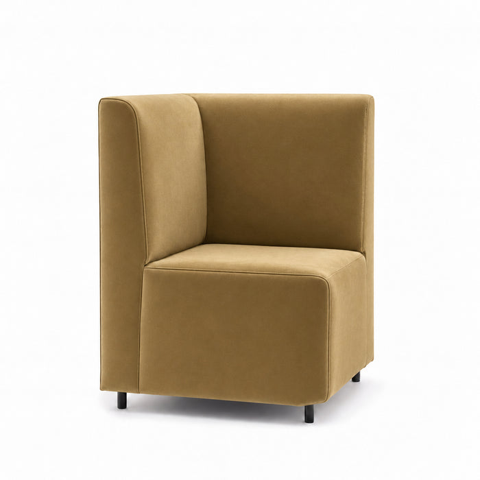 Essence Corner Sofa for Restaurants in Mamba Faux Leather Size 62x62xH88 cm