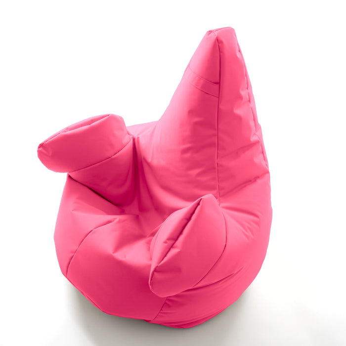 Pouf poltrona sacco con braccioli Ploof, Avalon in tessuto poliestere Jive per interno Imbottito. Dim: Ø85 x H90 cm