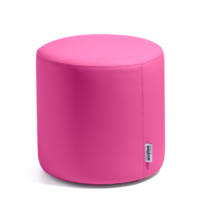 Avalon Rigid Cylinder Pouf Table in Mamba Trendy Faux Leather, Class 1-IM, Fire Retardant, for Indoor and Outdoor Use. Dimensions: Ø45 cm X H40 cm