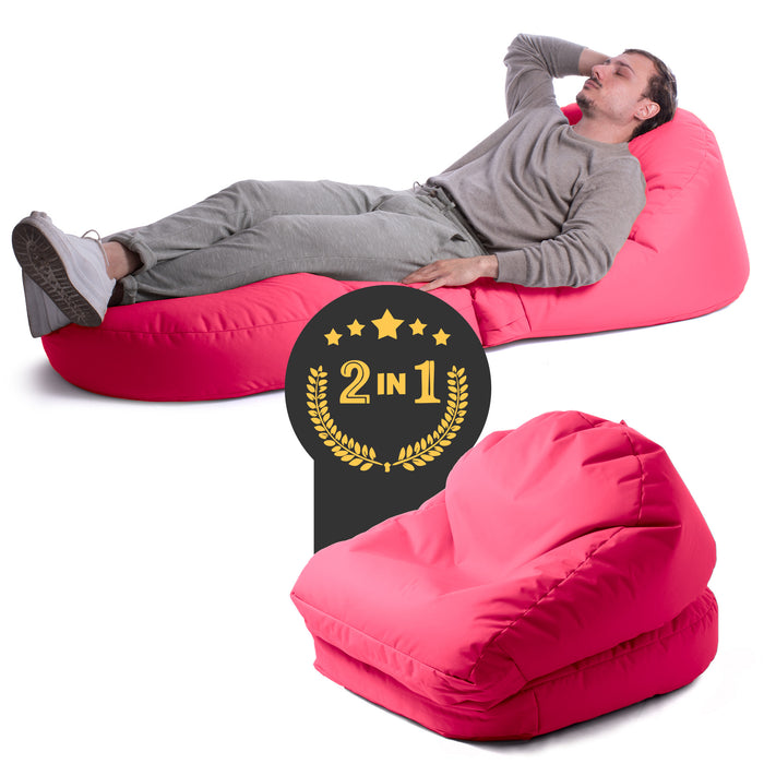 Avalon Pouf Poltrona/Letto Double Jive in tessuto Imbottito Made in Italy dim:  95X75 cm