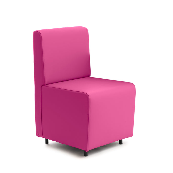 Sofá de 1 plaza para restaurante Essence en piel sintética Mamba Dim 50x62xH88