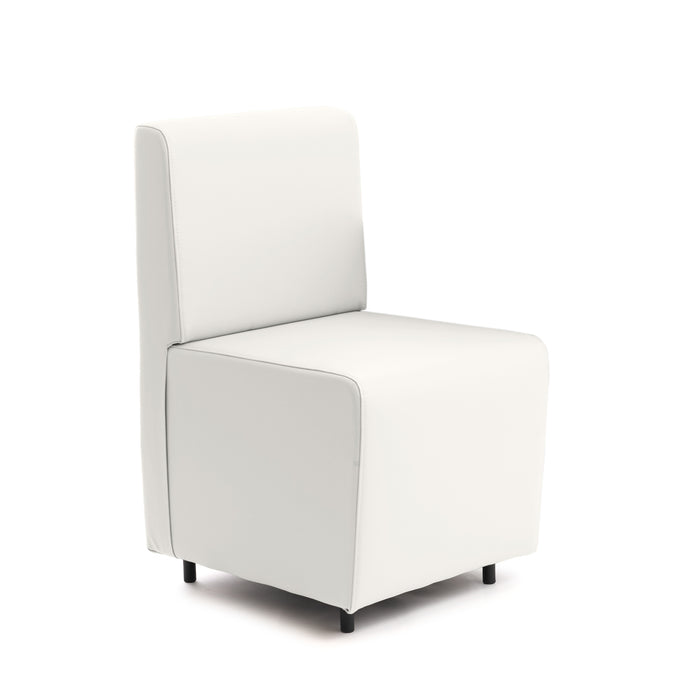 Sofá de 1 plaza para restaurante Essence en piel sintética Mamba Dim 50x62xH88