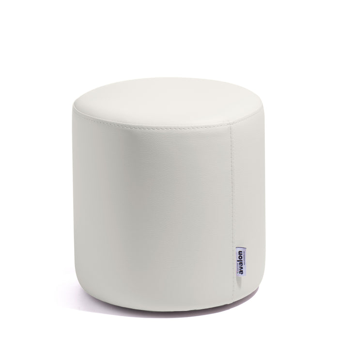 Avalon Rigid Cylinder Pouf Table in Mamba Trendy Faux Leather, Class 1-IM, Fire Retardant, for Indoor and Outdoor Use. Dimensions: Ø35 cm X H32 cm