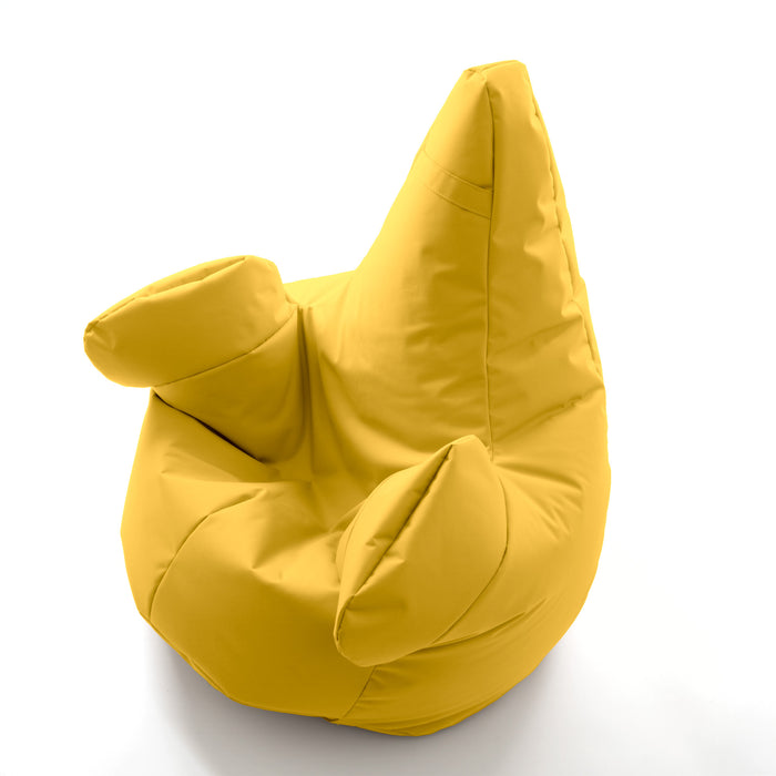 Pouf poltrona sacco con braccioli Ploof, Avalon in tessuto poliestere Jive per interno Imbottito. Dim: Ø85 x H90 cm