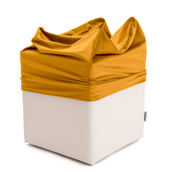 Pouf Cubo Rigido Sfoderabile 40x40 cm in Ecopelle Antimacchia o Velluto Avalon – Design Moderno Made in Italy