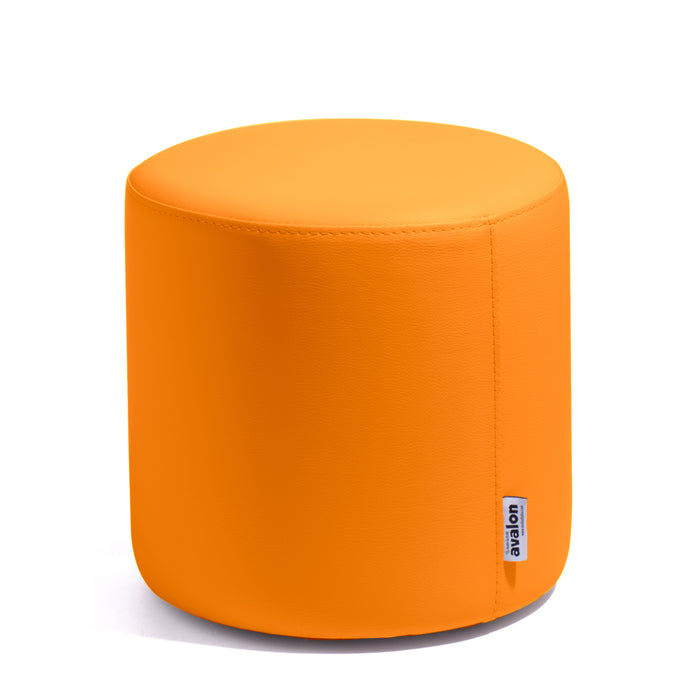 Avalon Rigid Cylinder Pouf Table in Mamba Trendy Faux Leather, Class 1-IM, Fire Retardant, for Indoor and Outdoor Use. Dimensions: Ø45 cm X H40 cm
