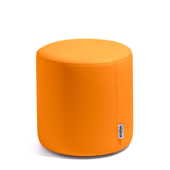 Avalon Rigid Cylinder Pouf Table in Mamba Trendy Faux Leather, Class 1-IM, Fire Retardant, for Indoor and Outdoor Use. Dimensions: Ø35 cm X H32 cm