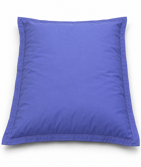 Thin Giant Cushion Pouf with Removable Cover, Soloacryl, Tropical Fabric, Padded for Outdoor Use, Size 140x175 cm