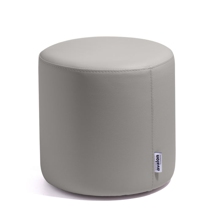 Avalon Rigid Cylinder Pouf Table in Mamba Trendy Faux Leather, Class 1-IM, Fire Retardant, for Indoor and Outdoor Use. Dimensions: Ø45 cm X H40 cm