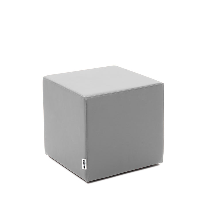 Avalon Jazz Rigid Cube Pouf in Faux Leather for Indoor and Outdoor Use. Dimensions: Width 40 cm X Depth 40 cm X Height 43 cm