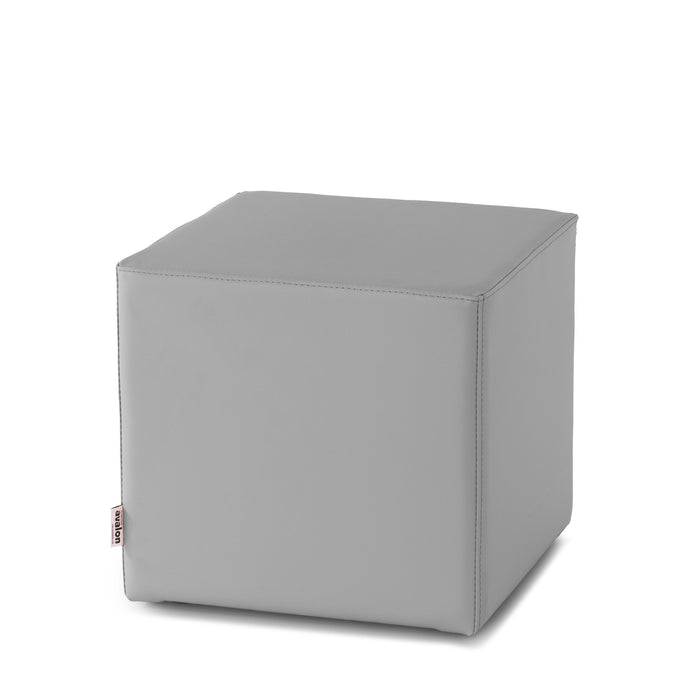 Discounted - Avalon Pouf Rigid Cube Faux Leather Mamba Trendy Larg. 45 cm, Depth 45 cm, Height 43 cm
