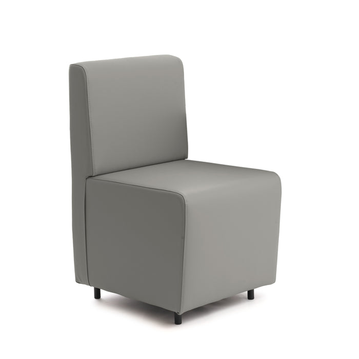 Sofá de 1 plaza para restaurante Essence en piel sintética Mamba Dim 50x62xH88