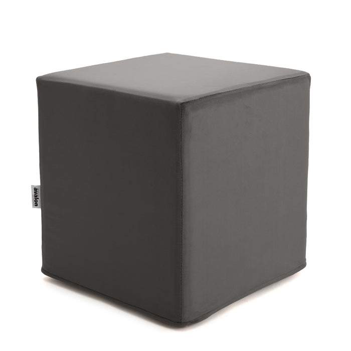 Pouf Cubo Rigido Sfoderabile 40x40 cm in Ecopelle Antimacchia o Velluto Avalon – Design Moderno Made in Italy