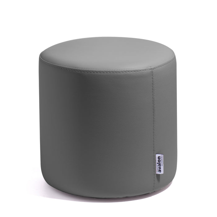 Avalon Rigid Cylinder Pouf Table in Mamba Trendy Faux Leather, Class 1-IM, Fire Retardant, for Indoor and Outdoor Use. Dimensions: Ø45 cm X H40 cm