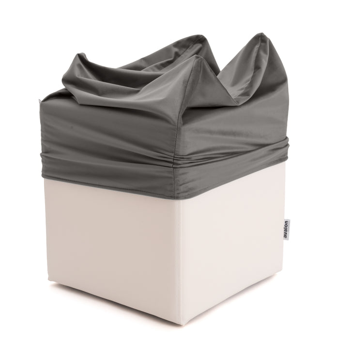Pouf Cubo Rigido Sfoderabile 40x40 cm in Ecopelle Antimacchia o Velluto Avalon – Design Moderno Made in Italy