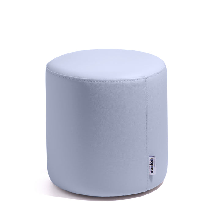 Avalon Rigid Cylinder Pouf Table in Mamba Trendy Faux Leather, Class 1-IM, Fire Retardant, for Indoor and Outdoor Use. Dimensions: Ø35 cm X H32 cm