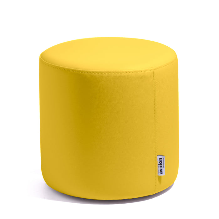 Avalon Rigid Cylinder Pouf Table in Mamba Trendy Faux Leather, Class 1-IM, Fire Retardant, for Indoor and Outdoor Use. Dimensions: Ø45 cm X H40 cm