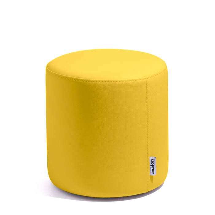 Avalon Rigid Cylinder Pouf Table in Mamba Trendy Faux Leather, Class 1-IM, Fire Retardant, for Indoor and Outdoor Use. Dimensions: Ø35 cm X H32 cm