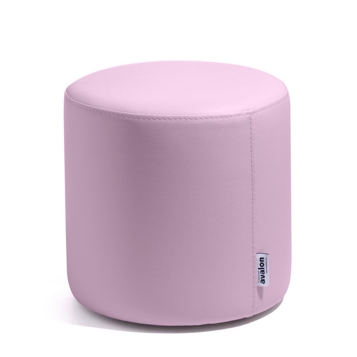 Avalon Rigid Cylinder Pouf Table in Mamba Trendy Faux Leather, Class 1-IM, Fire Retardant, for Indoor and Outdoor Use. Dimensions: Ø45 cm X H40 cm