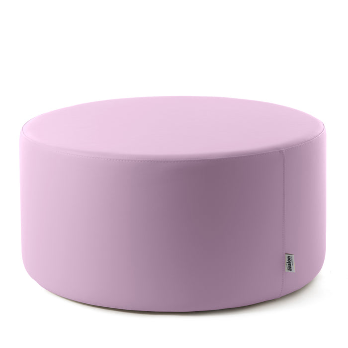 Avalon Pouf Rigido Cilindro Similpelle Mamba Trendy Classe 1-IM Ignifugo per Interno ed Esterno. Dim: Ø90 cm X H43 cm