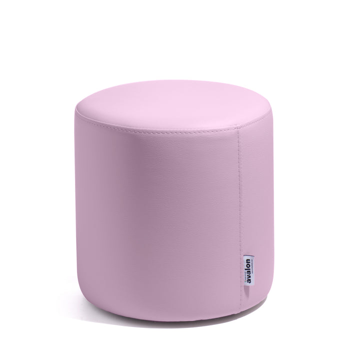 Avalon Rigid Cylinder Pouf Table in Mamba Trendy Faux Leather, Class 1-IM, Fire Retardant, for Indoor and Outdoor Use. Dimensions: Ø35 cm X H32 cm