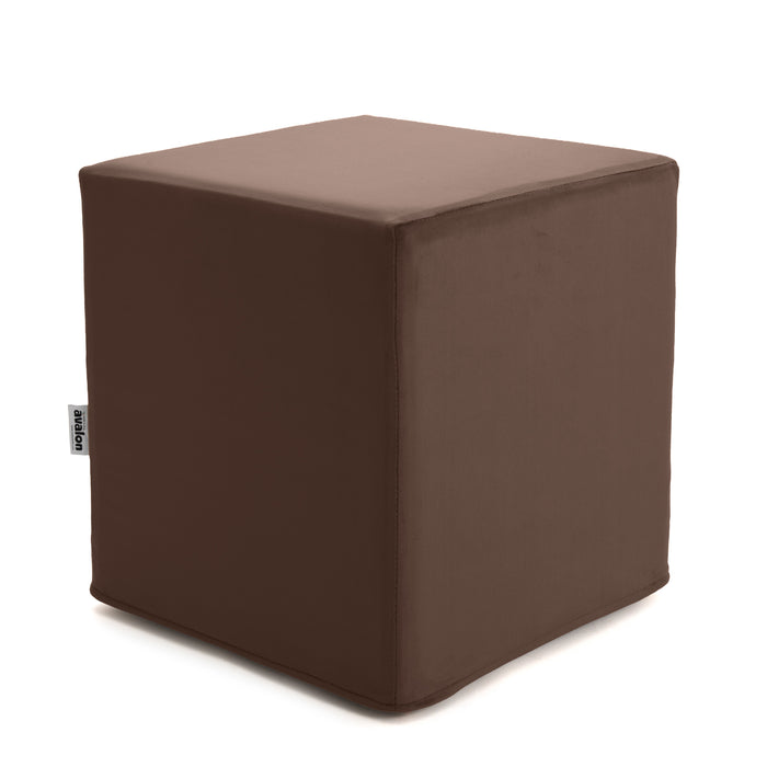 Pouf Cubo Rigido Sfoderabile 40x40 cm in Ecopelle Antimacchia o Velluto Avalon – Design Moderno Made in Italy