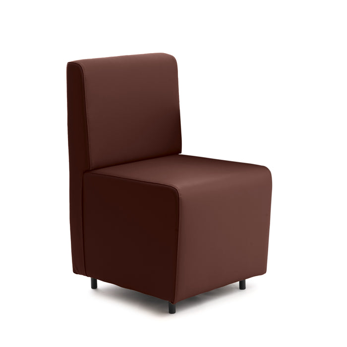 Sofá de 1 plaza para restaurante Essence en piel sintética Mamba Dim 50x62xH88